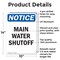 Signmission Main Water Shutoff, 10 in W x Rectangle, Aluminum OS-2PACK-NS-A-1014-V-14101 - alternate 3